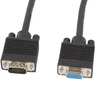 Cable Lanberg VGA Macho Hembra Ferrita Negro 3 M