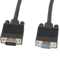 CABLE LANBERG VGA MACHO HEMBRA FERRITA NEGRO 1.8 M