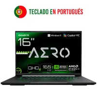 PORTATIL GIGABYTE AERO  X16 2WHA3PTC65AH R9-370HX/ 32GB/ SSD 1TB/ RTX 5070 8GB/ 16"/ W11H PORTUGUES