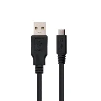 CABLE USB 2.0 A MICRO USB NANOCABLE 0.8M/ MACHO-HEMBRA/ NEGRO