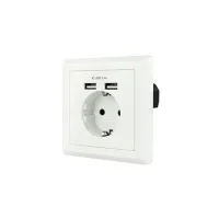 ENCHUFE NANOCABLE TOOQ SCHUKO/2 TOMAS USB