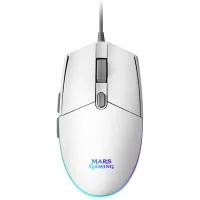 Ratón Mars Gaming Mmgw Óptico USB 6 Botones 3200Ppp RGB Blanco