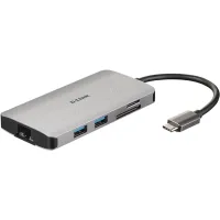 HUB D-LINK DUB-M810 3 USB 3.0 HDMI RJ45 USB TIPO C LECTOR SD MICROSD