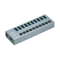 HUB I-TEC USB 3.0 DE CARGA CON 10 PUERTOS USB 3.0 Y ADAPTADOR DE ALIMENTACION 48W