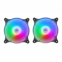 KIT DE VENTILADORES MARS GAMING MFDUOB 2 X 120MM FRGB NEGRO