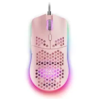 MOUSE RATON MARS GAMING MMAX OPTICO USB 7 BOTONES 12400PPP ROSA