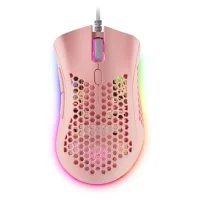 MOUSE RATON MARS GAMING OPTICO USB 7 BOTONES 32000PPP RGB ROSA