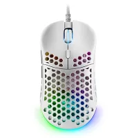 MOUSE RATON MARS GAMING OPTICO USB 7 BOTONES 12800PPP RGB BLANCO