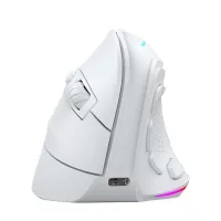 MOUSE RATON MARS GAMING ERGONOMICO VERTICAL.RGB INALAMBRICO TRI-MODE BLANCO