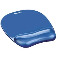 ALFOMBRILLA Y REPOSAMUÑECAS FELLOWES GEL CRYSTAL AZUL