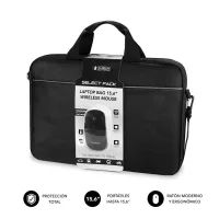 MALETIN + RATON SUBBLIM PARA PORTATIL 15.6" NEGRO