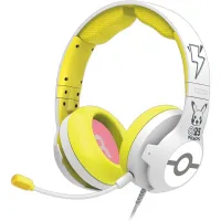AURICULARES MICRO GAMING HORI PRO PIKACHU POP WHITE SUPRAURAL/ 40MM/ JACK 3.5MM/ CANCELACION DE RUIDO