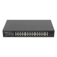 SWITCH LANBERG 24 PUERTOS 1GB POE+/2X SFP 2X GBIT ETHERNET 360W RACK 19"