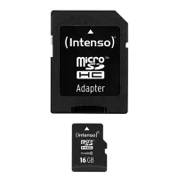 TARJETA MEMORIA MICROSD INTENSO 16GB CL10 + ADAPTADOR SD