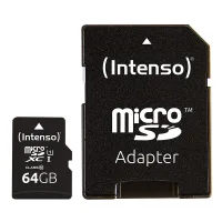 TARJETA MEMORIA MICRO SD INTENSO 64GB PROFESIONAL V30 + ADAPTADOR SD