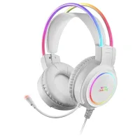 AURICULARES MARS GAMING MHRGBW JACK 3.5MM + USB CON MICROFONO COMPATIBLES CON WINDOWS/ PS4/ PS5/ XBOX ONE/ XBOX SERIES X/S/ NINTENDO SWITCH/ MAC/ SMARTPHONE/ TABLET