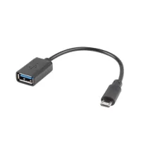 ADAPTADOR LANBERG OTG USB MICRO(M) 2.0 A USB-A(H) 15 CM NEGRO