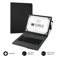 FUNDA + TECLADO SUBBLIM PARA TABLET 9.6" A 11" NEGRO