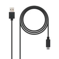 CABLE USB 2.0 3A TIPO USB-C/M-A/M NEGRO 1.0M NANOCABLE