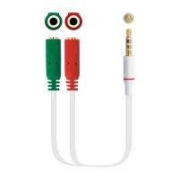 CABLE AUDIO 1 X 3.5MM A 2 X JACK 3.5MM NANOCABLE/ MACHO-HEMBRA/ 20CM