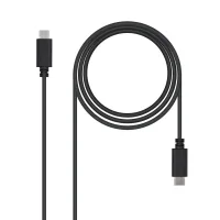 CABLE NANOCABLE  USB 2.0 3A TIPO USB C/M-USB C/M NEGRO 1.0M