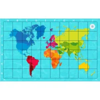 TAPETE MAPA MUNDI TILK BEE-BOT / BLUE-BOT