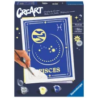 KIT PARA PINTAR CON NÚMEROS RAVENSBURGER CREART SERIE TREND D ZODIAC: PISCIS