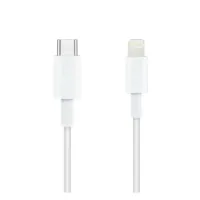 CABLE NANOCABLE LIGHTNING A USB TIPO C IPHONE IPAD IPOD BLANCO 1M