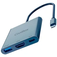 MINIDOCK COOLBOX C31 ALUMINIO USB-C A HDMI 4K/USB-A/USB-C 3.2 GEN1 PC/MAC/CONSOLAS