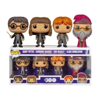 FUNKO POP HARRY POTTER PACK 4 FIGURAS HARRY HERMIONE DUMBLEDORE RON