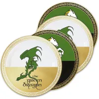 JUEGO DE 4 PLATOS EL SEÑOR DE LOS ANILLOS POSADA