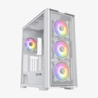 CAJA ORDENADOR GAMING HIDITEC E-ATX H2 AIR ARGB CRISTAL TEMPLADO BLANCO