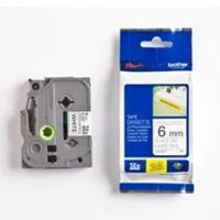 CINTA SUPER ADHESIVA BROTHER TZES211 6MM x 8M BLANCO/NEGRO