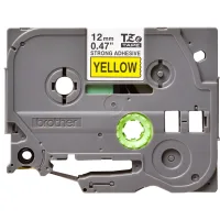 CINTA SUPER ADHESIVA BROTHER TZES631 12MM X 8M AMARILLO/NEGRO