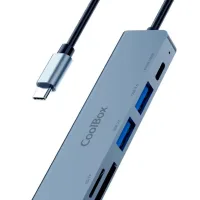 MINIDOCK COOLBOX C61 ALUMINIO USB-C A HDMI 4K/2xUSB-A/USB-C PD/SD/MICROSD PC/MAC/CONSOLAS