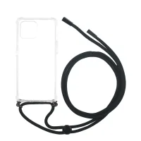 Funda Muvit Life Para Apple iPhone 12 12 Pro Transparente + Colgante Negro