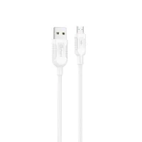 CABLE QCHARX ATHENS USB A MICRO 3A / 1 M / PVC BLANCO        