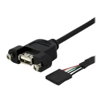 CABLE USB 4 CLAVIJAS A USB 5 PINES STATECH 0.3M/ HEMBRA-HEMBRA/ NEGRO