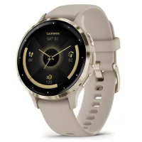 Garmin Venu 3S, Smartwatch Premium con GPS, AMOLED, Funciones avanzadas de Salud y Forma física, más de 30 Aplicaciones Deportivas, 10 días de autonomía, Beige Gold