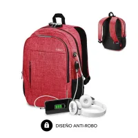 MOCHILA SUBBLIM URBAN LOCK BACKPACK PARA PORTATIL 16" ROJO