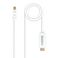 CABLE NANOCABLE CONVERSOR MINI DP A HDMI MINI DP/M - HDMI/M BLANCO 2.0 M