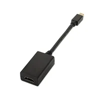 CABLE NANOCABLE CONVERSOR MINIDISPLAY PORT A HDMI MACHO-HEMBRA 15CM NEGRO