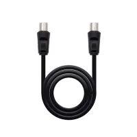 CABLE ANTENA TV NANOCABLE 75 OHM M/H 1.8 M/NEGRO