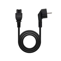 CABLE ALIMENTACION TIPO TREBOL 1.5M NANOCABLE NEGRO CORRIENTE/ ACODADO/ SCHUKO C5/ AWG18