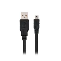 CABLE USB(A) 2.0 A MINI USB(B) NANOCABLE 1.8M/ MACHO-MACHO/ NEGRO