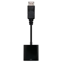 ADAPTADOR DISPLAYPORT A SVGA NANOCABLE MACHO-HEMBRA 15CM NEGRO