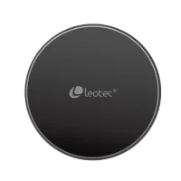 CARGADOR INALAMBRICO LEOTEC CON CABLE TIPO C 15W CARGA RAPIDA NEGRO