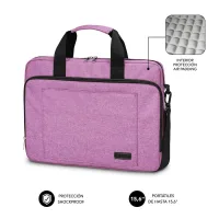 MALETIN SUBBLIM AIR PADDING PARA PORTATIL 15.6" ROSA