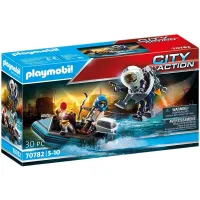 PLAYMOBIL POLICIA MOCHILA PROPULSORA: DETENCION DEL LADRON DEL ARTE
