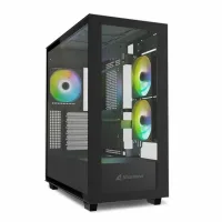 CAJA ORDENADOR GAMING SHARKOON REBEL C60 ATX CRISTAL TEMPLADO NEGRO
